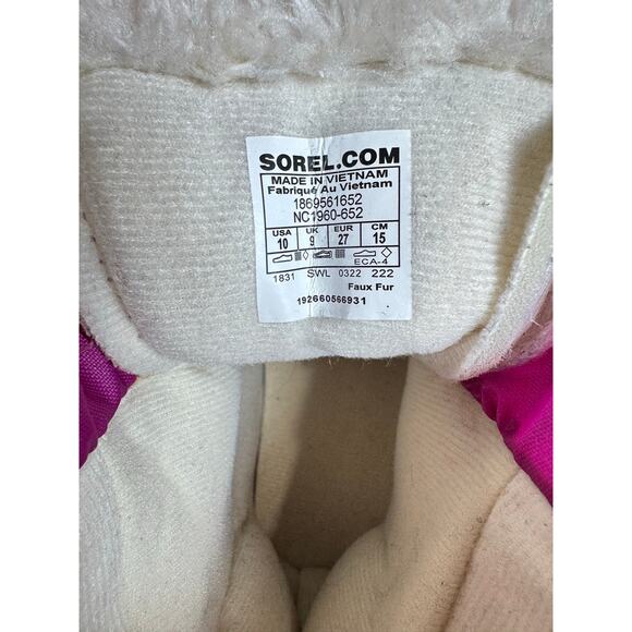 Sorel Little Kid Girls Snow boot SNOW COMMANDER Children's Boot Pink Blush - Picture 2 of 9